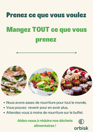 Poster - Encourage to reduce waste on buffet FRans